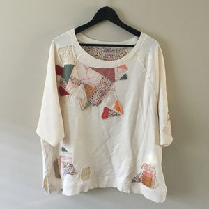 Postmark Anthropologie Cropped Quilter Pullover